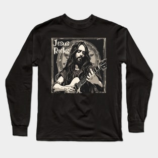 Jesus Meme | Jesus Rocks Long Sleeve T-Shirt